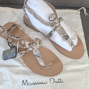 Massimo Dutti Snakeskin Sandals